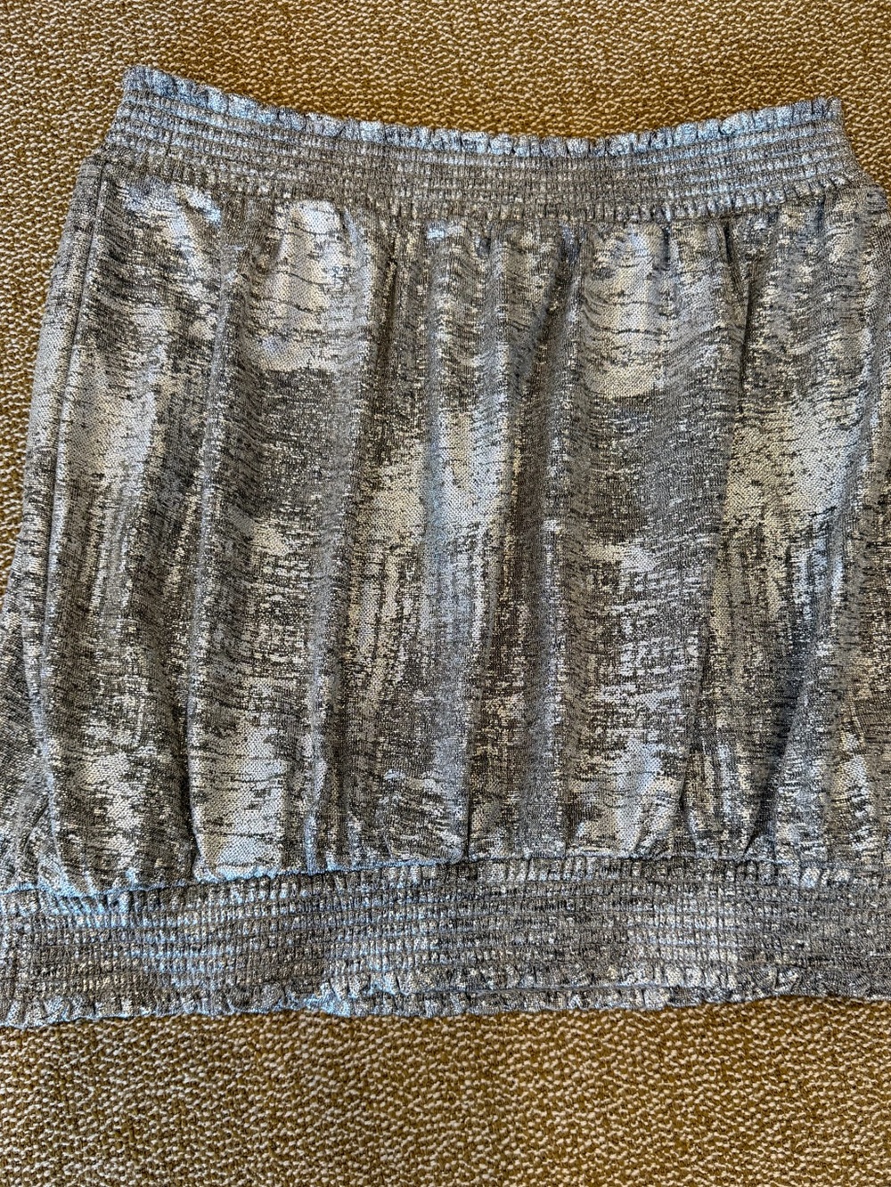 Anthropologie Metallic Silver Elastic tube top